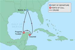 Cruise itinerary map