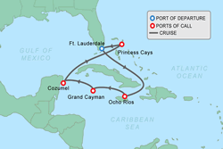 Cruise itinerary map