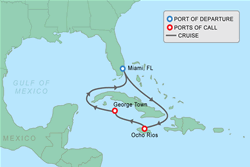Cruise itinerary map
