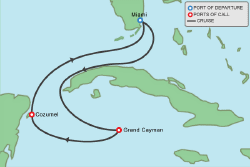 Cruise itinerary map