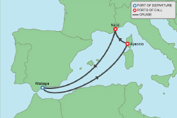 Cruise itinerary map