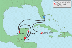 Cruise itinerary map
