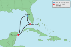 Cruise itinerary map