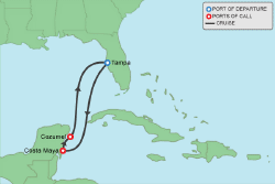 Cruise itinerary map
