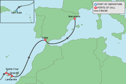 Cruise itinerary map