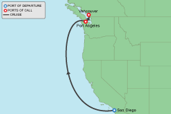 Cruise itinerary map