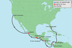 Cruise itinerary map